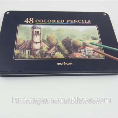 Custom creative color pencil packaging tin box