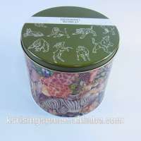 round nut tin box for cookies food